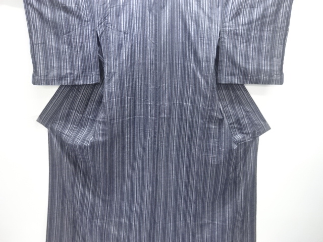 JAPANESE KIMONO / ANTIQUE STRIPED TSUMUGI HITōE KIMONO